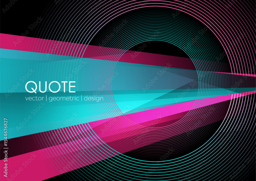 Poster blue purple shiny linear circles and stripes abstract futuristic tech background. vector minimal geo