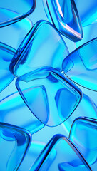 Abstract Blue Glass Shards