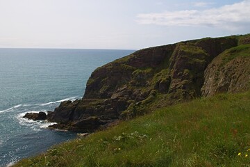 beautiful irish coastline at ardmore cliffwalk county waterford
