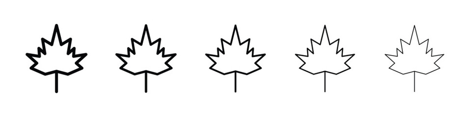 Naklejka premium Autumn leaf canadian icon filled flat sign concept for web design.