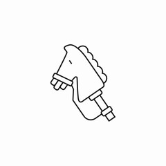 rocking horse toy icon sign vector