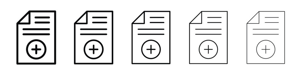 Fototapeta premium Add document icon filled flat sign concept for web design.