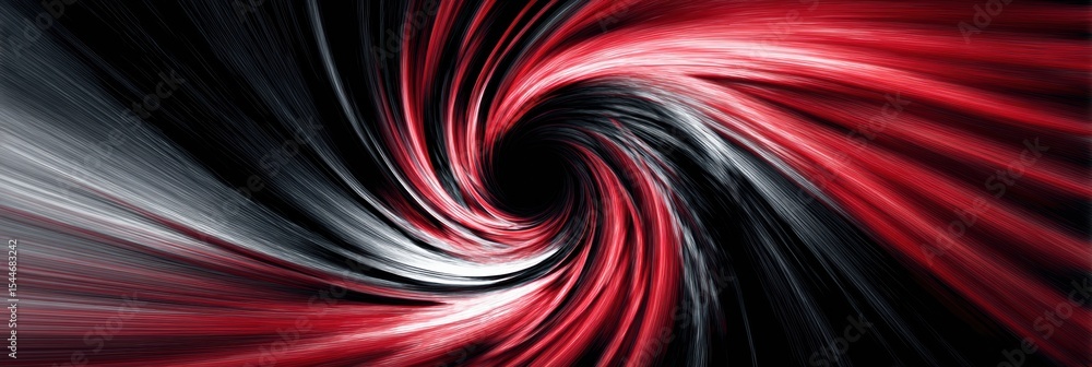 Aufkleber Dynamic Abstract Vortex in Red and Black Illustrating Risk With a Focused Center and Clean Top Margin