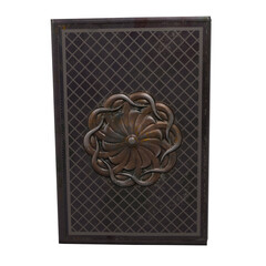 3D rendered leather fantasy grimoire isolated on transparent background