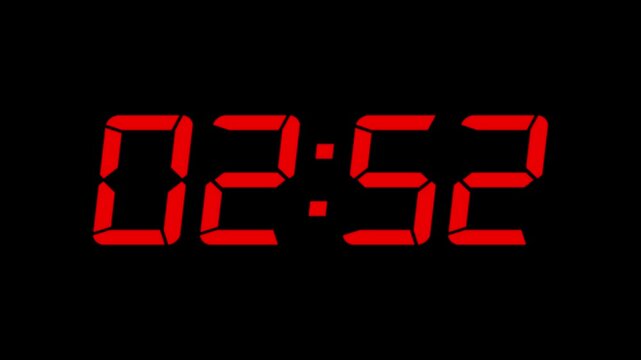 Countdown timer animation of 3 minutes on transparent background with alpha channels, 3 minutes countdown timer animation black background.