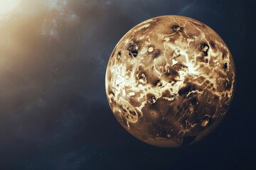 Vibrant Picture of Venus Planet Background with Detailed Illustration