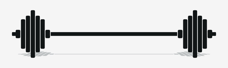 Barbell Weights Icon Vector Illustration for Gym and Fitness Equipment