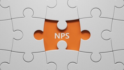 Fototapeta premium word nps with .