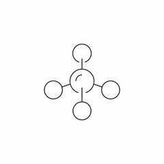 chemical molecule structure icon sign vector