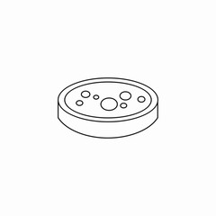 circular petri dish icon sign vector