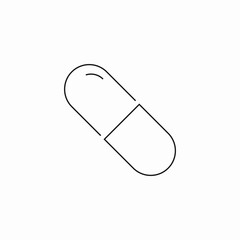 medical capsule pill icon sign vector