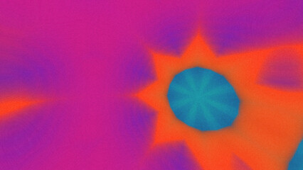 Abstract Radiant Burst with Soft Grain Texture, Symmetrical Glow Pattern in Psychedelic Style,...