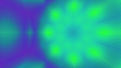 Abstract Radiant Burst with Soft Grain Texture, Symmetrical Glow Pattern in Psychedelic Style, Radiating Circular Abstract with Subtle Noise, Kaleidoscopic Starburst with Gradient Flow
