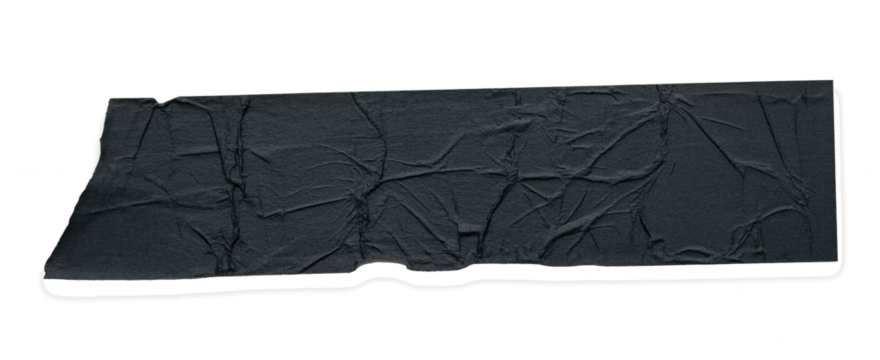 Dark Gray Creased Paper Texture Background Ideal for Design Projects and Mockups with a Grunge Aesthetic, transparent background