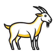 Goat vector art illustration.
