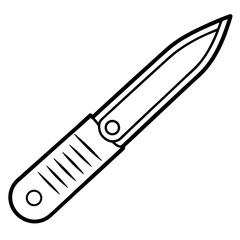Line Art Utility Cutter Icon Design
