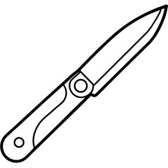 Line Art Utility Cutter Icon Design