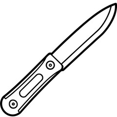 Line Art Utility Cutter Icon Design