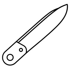 Line Art Utility Cutter Icon Design