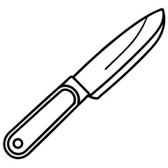 Line Art Utility Cutter Icon Design