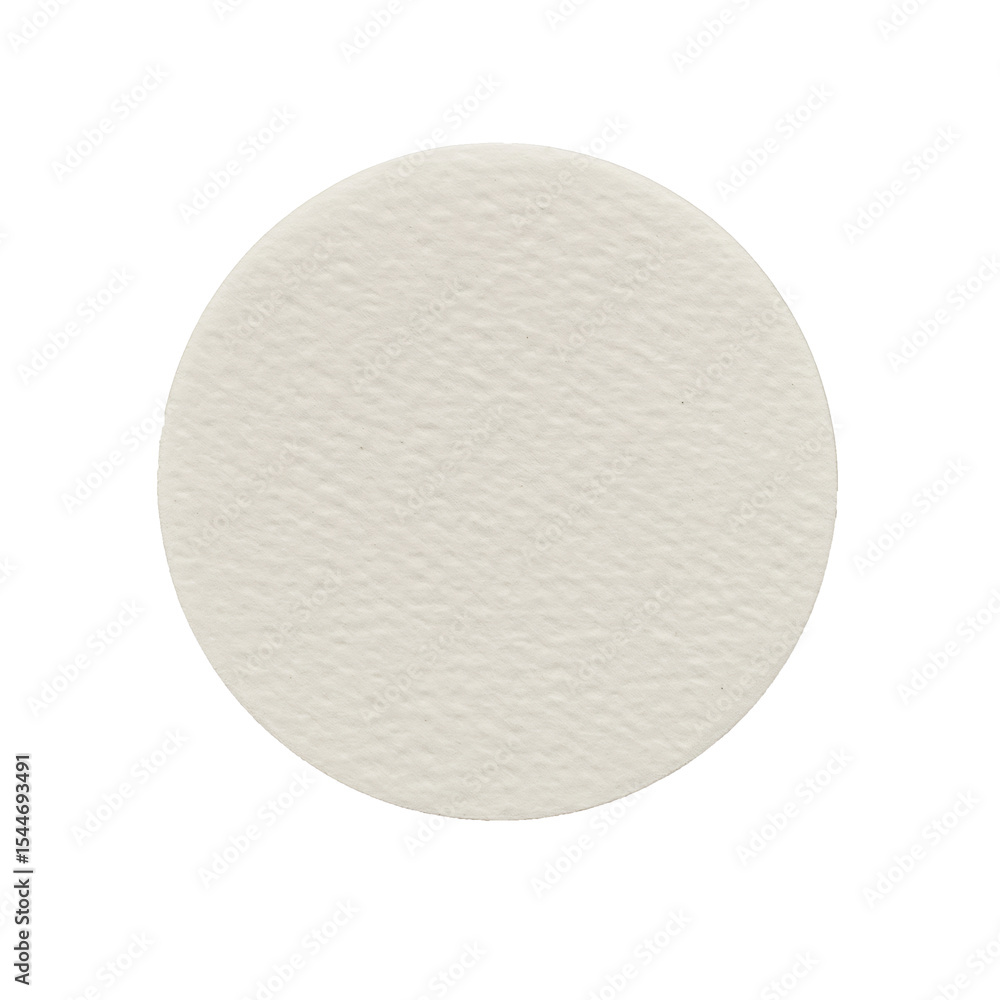 Poster circular textured paper element ideal for design projects offering a minimalist aesthetic and neutra
