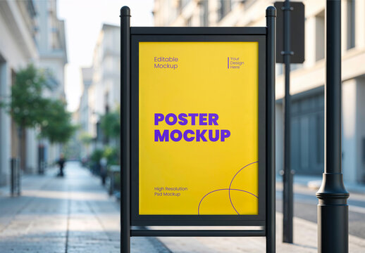 Street Poster Mockup Template