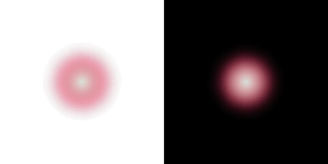 Red Glowing Spheres with Transparent and Black Backgrounds
