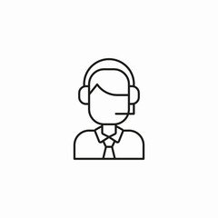 call center agent icon sign vector