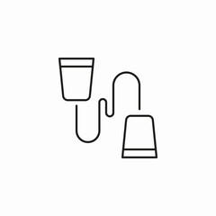 can string phone icon sign vector