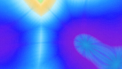Abstract Radiant Burst with Soft Grain Texture, Symmetrical Glow Pattern in Psychedelic Style,...