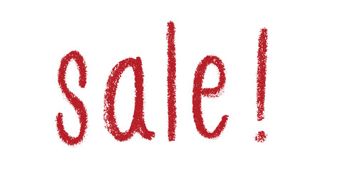 Sale lettering Handwritten word Modern brush calligraphy Template for marketing ad, print, web, banner, poster, flyer Ink illustration