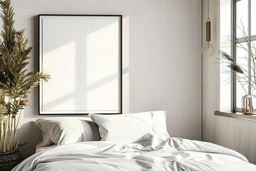 Sharp Picture of a Poster for Change is on the Wall Above a Bed