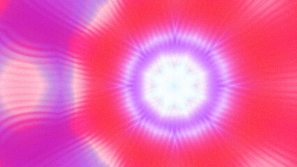 Abstract Radiant Burst with Soft Grain Texture, Symmetrical Glow Pattern in Psychedelic Style, Radiating Circular Abstract with Subtle Noise, Kaleidoscopic Starburst with Gradient Flow