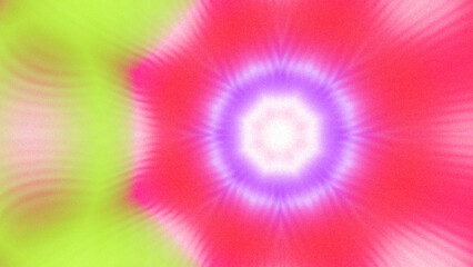 Abstract Radiant Burst with Soft Grain Texture, Symmetrical Glow Pattern in Psychedelic Style, Radiating Circular Abstract with Subtle Noise, Kaleidoscopic Starburst with Gradient Flow
