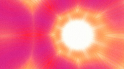 Fototapeta premium Abstract Radiant Burst with Soft Grain Texture, Symmetrical Glow Pattern in Psychedelic Style, Radiating Circular Abstract with Subtle Noise, Kaleidoscopic Starburst with Gradient Flow