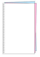 Blank loose leaf paper sheet