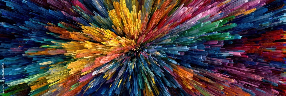 Poster Winning Rush Explosion of Colors and Motion With an Open Space for Imagination and Creativity