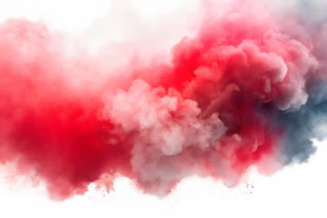 Vibrant Red and White Smoke Cloud Abstract Background