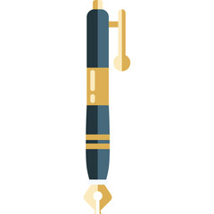 fountain pen vector flat illustration