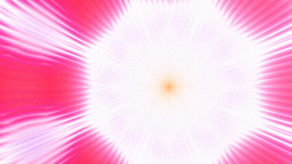 Fototapeta premium Abstract Radiant Burst with Soft Grain Texture, Symmetrical Glow Pattern in Psychedelic Style, Radiating Circular Abstract with Subtle Noise, Kaleidoscopic Starburst with Gradient Flow, Geometric Psy