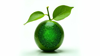Lime with emerald circuit matrix design