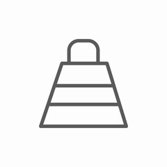 striped tote bag icon sign vector