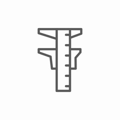 vernier caliper icon sign vector