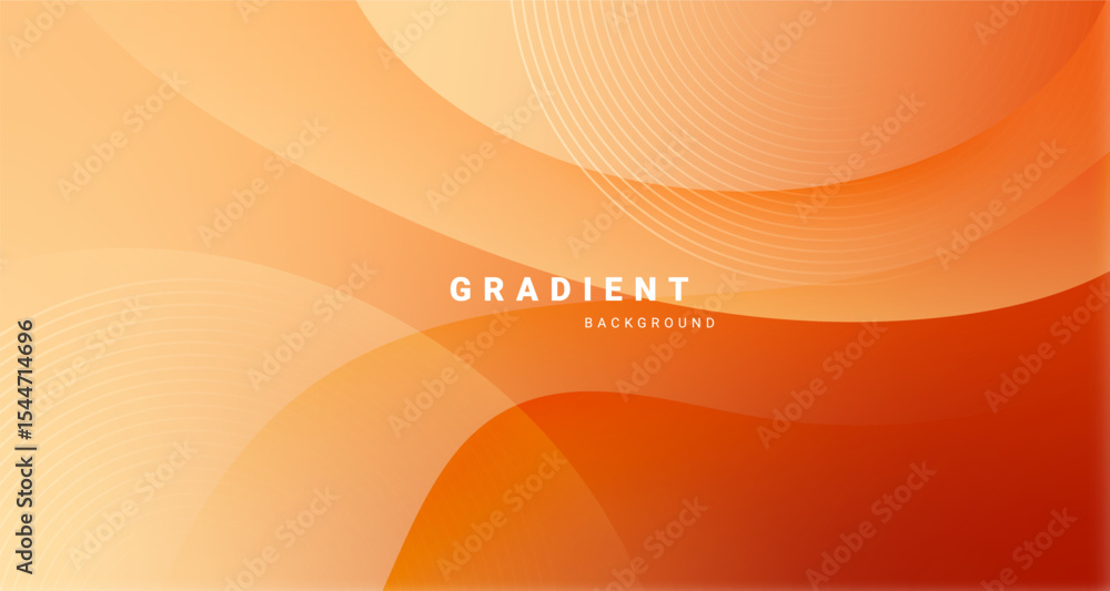 Poster Smooth gradient design with flowing curves and digital layers