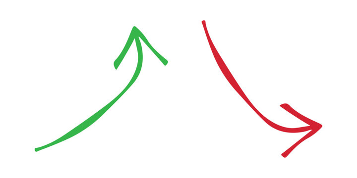 Hand drawn arrow symbol. Business clipart. Single element for design