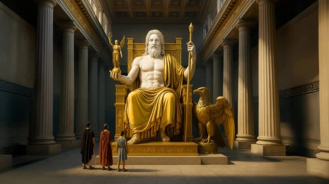 Statue of Zeus at Olympia - one of the Seven Wonders of the Ancient World
