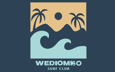 Obraz premium Wediombo surf club vector graphics