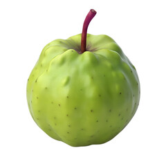Lumpy Green Apple 3D Render, Fruit