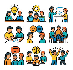Fototapeta premium Team Activity Icons
