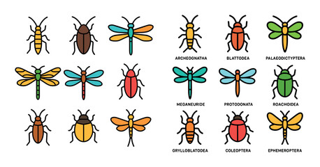 Prehistoric Insect Icons